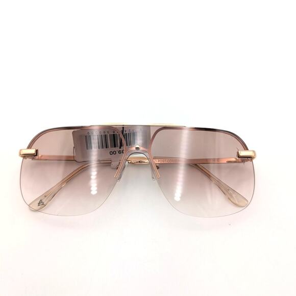 Aire Venatici Women's Aviator Sunglasses Bright Gold & Light Brown Grad Size L - Picture 6 of 9